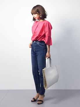 「SEVENDAYS=SUNDAY（セブンデイズサンデイ）のアイテム（ハンドバッグ）」を使った、erikoさん（レディース・152cm）の春コーディネート