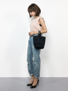 「NANO universe（ナノユニバース）のコンフォートパンプス（パンプス）」を使った、erikoさん（レディース・152cm）の夏コーディネート
