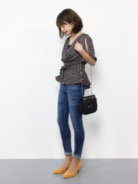 「titivate（ティティベイト）の6cmヒールポインテッドトゥパンプス（パンプス）」を使った、erikoさん（レディース・152cm）の夏コーディネート