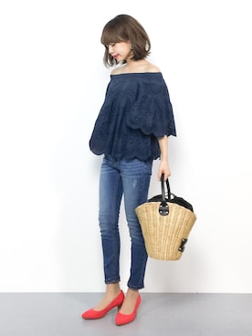 「Factor=（ファクターイコール）のアイテム（パンツ）」を使った、erikoさん（レディース・152cm）の夏コーディネート