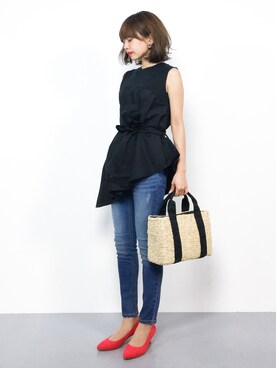 「Factor=（ファクターイコール）のアイテム（パンツ）」を使った、erikoさん（レディース・152cm）の夏コーディネート