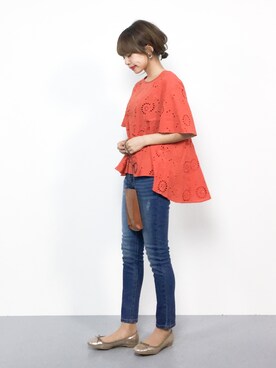 「Factor=（ファクターイコール）のアイテム（パンツ）」を使った、erikoさん（レディース・152cm）の夏コーディネート