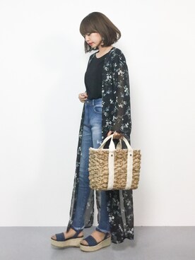 「IMAGE COLLECTION（イマージュコレクション）のアイテム（パンツ）」を使った、erikoさん（レディース・152cm）の夏コーディネート