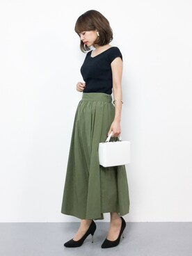 erikoさんの「タイプライタータンブラーフレアスカート」を使ったコーディネート