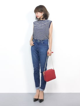 「min@RNA（ミンアットアールエヌエー）のアイテム」を使った、erikoさん（レディース・152cm）の夏コーディネート