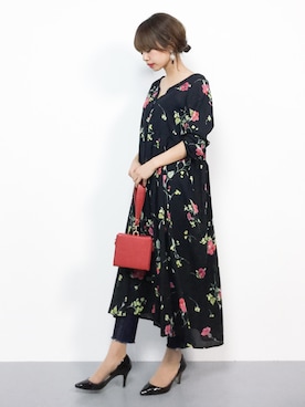 Urban Research Doors アーバンリサーチドアーズ の ダークフラワー2wayガウンワンピース ワンピース Wear