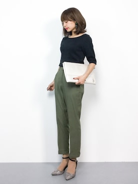 「flune（フリューン）の7.5cmヒール セパレートストラップパンプス（パンプス）」を使った、erikoさん（レディース・152cm）の夏コーディネート