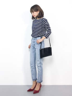 「YAHKI（ヤーキ）のYAHKI YH-132（ショルダーバッグ）」を使った、erikoさん（レディース・152cm）の夏コーディネート