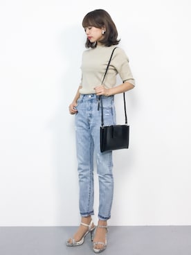 「YAHKI（ヤーキ）のYAHKI YH-132（ショルダーバッグ）」を使った、erikoさん（レディース・152cm）の夏コーディネート