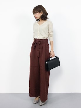 「flune（フリューン）の7.5cmヒール セパレートストラップパンプス（パンプス）」を使った、erikoさん（レディース・152cm）の秋コーディネート