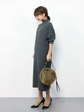 「Color（カラー）のアイテム（ワンピース）」を使った、erikoさん（レディース・152cm）の秋コーディネート