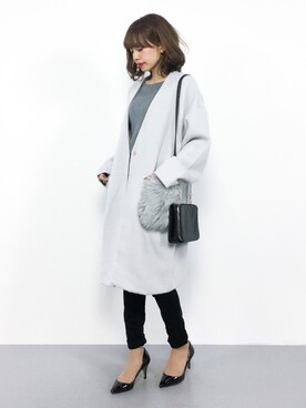 「SpRay（スプレイ）のアイテム（ノーカラージャケット）」を使った、erikoさん（レディース・152cm）の秋コーディネート