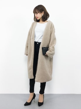 「ANAP（アナップ）のアイテム（その他アウター）」を使った、erikoさん（レディース・152cm）の秋コーディネート