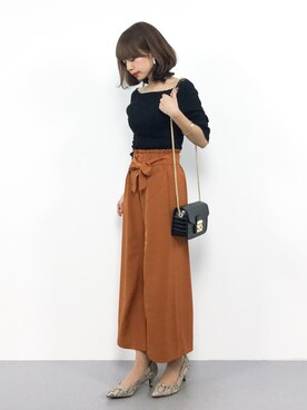 「Primazel（プリマゼル）のアイテム（パンツ）」を使った、erikoさん（レディース・152cm）の秋コーディネート