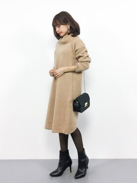 「studio CLIP（スタディオクリップ）のアイテム（チュニック）」を使った、erikoさん（レディース・152cm）の秋コーディネート