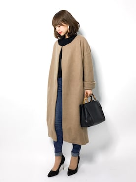 「Luz Llena（ラズレナ）のアイテム（ジャケット/アウター）」を使った、erikoさん（レディース・152cm）の秋コーディネート