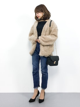 「CLEARIMPRESSION （クリアインプレッション）のアイテム（パンツ）」を使った、erikoさん（レディース・152cm）の秋コーディネート