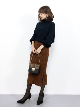 erikoさんの「N.Vogue(エヌヴォーグ)バルーン袖ニット」を使ったコーディネート