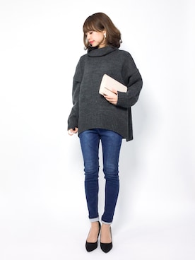 erikoさん（レディース・152cm）の冬コーディネート