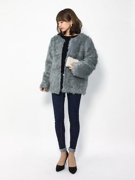 「remi&reid（レミーアンドリード）のアイテム」を使った、erikoさん（レディース・152cm）の冬コーディネート