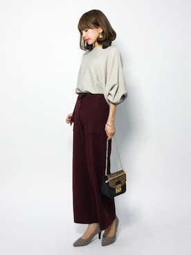 「Eldia'lu（エルディアル）のアイテム」を使った、erikoさん（レディース・152cm）の冬コーディネート