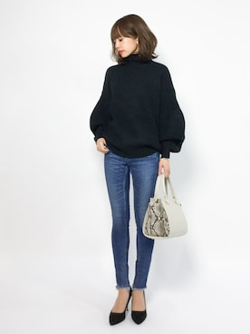 erikoさん（レディース・152cm）の冬コーディネート