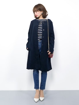 「Factor=（ファクターイコール）のアイテム（パンツ）」を使った、erikoさん（レディース・152cm）の冬コーディネート