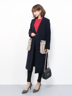 erikoさん（レディース・152cm）の冬コーディネート