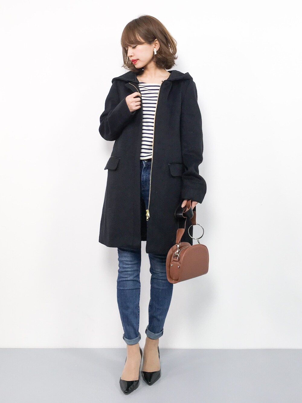 eriko|PREFERIRのノーカラージャケットを使ったコーディネート eriko|PREFERIRのノーカラージャケットを使ったコーディネート
