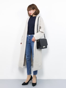 「N.（N. Natural Beauty Basic）（エヌエヌナチュラルビューティーベーシック）のアイテム（ノーカラージャケット）」を使った、erikoさん（レディース・152cm）の春コーディネート