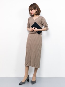 「Mathilda（マチルダ）のアイテム（パンプス）」を使った、erikoさん（レディース・152cm）の春コーディネート