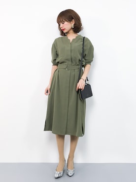 「NATURAL BEAUTY BASIC（ナチュラルビューティーベーシック）のアイテム（シャツワンピース）」を使った、erikoさん（レディース・152cm）の春コーディネート