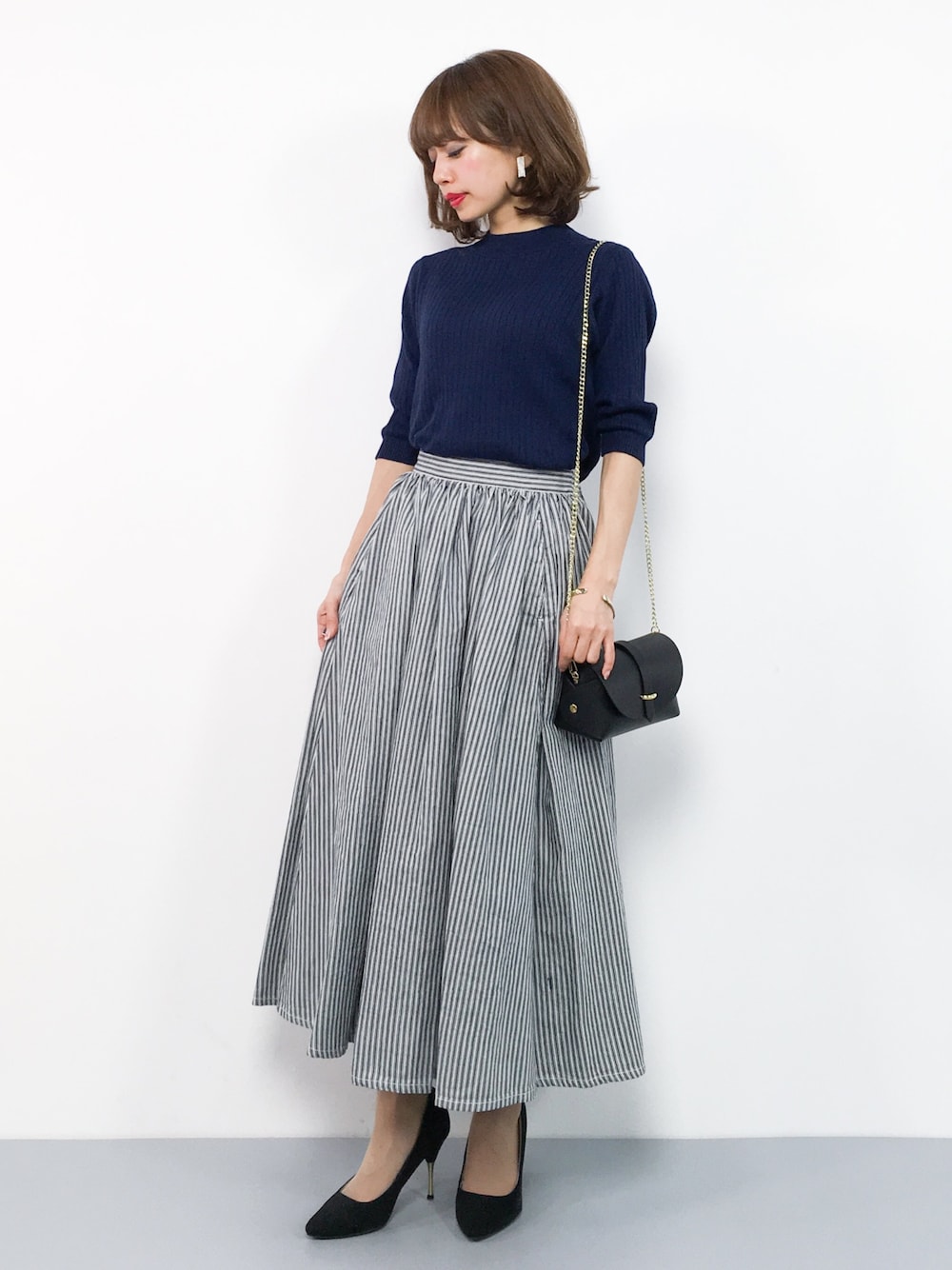 BEAMS BOY / ワーク ストライプ サーキュラー スカート ② BEAMS BOY / ワーク ストライプ サーキュラー スカートを使った