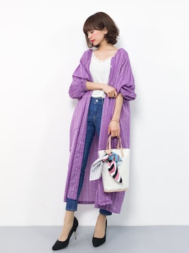 「ラベンダー」｜erikoさん（レディース・152cm）の春コーディネート