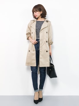 「BARCOS（バルコス）のアイテム」を使った、erikoさん（レディース・152cm）の春コーディネート