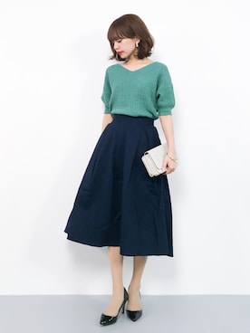 「AZUL by moussy（アズールバイマウジー）のアイテム」を使った、erikoさん（レディース・152cm）の春コーディネート