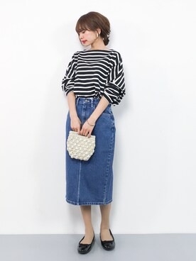 「JOURNAL STANDARD LUXE（ジャーナルスタンダード　ラックス）のアイテム（ショルダーバッグ）」を使った、erikoさん（レディース・152cm）の春コーディネート