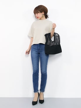 「classicalelf（クラシカルエルフ）のアイテム（ハンドバッグ）」を使った、erikoさん（レディース・152cm）の夏コーディネート