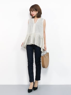 「STEPHEN（ステファン）のアイテム」を使った、erikoさん（レディース・152cm）の夏コーディネート