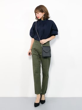 「アイテム（チノパンツ）」を使った、erikoさん（レディース・152cm）の秋コーディネート