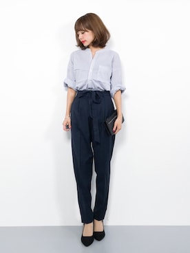 「AZUL ENCANTO（アズールエンカント）のアイテム（シャツ/ブラウス）」を使った、erikoさん（レディース・152cm）の秋コーディネート