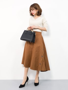 「キャメル」｜erikoさん（レディース・152cm）の秋コーディネート