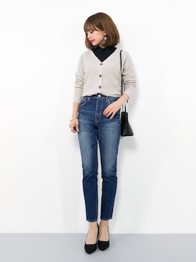 「NATURAL BEAUTY BASIC（ナチュラルビューティーベーシック）のアイテム」を使った、erikoさん（レディース・152cm）の秋コーディネート