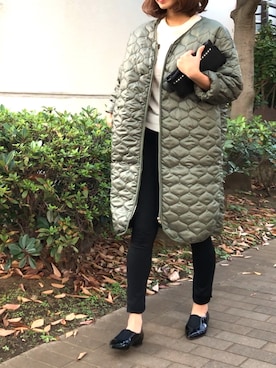「DHOLIC（ディーホリック）のアイテム（ブルゾン）」を使った、erikoさん（レディース・152cm）の秋コーディネート