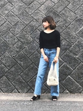 「STUDIOUS SELECT（ステュディオスセレクト）のアイテム（アクセサリー）」を使った、erikoさん（レディース・152cm）の春コーディネート