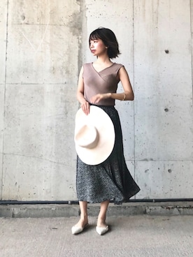 「W DOT（ダブルドット）のアイテム」を使った、erikoさん（レディース・152cm）の夏コーディネート