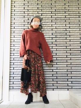 Fさん(レディース・158cm)の冬コーディネート