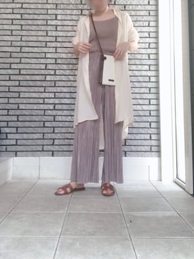 「HERMES（エルメス）のアイテム（シューズ）」を使った、Fさん（レディース・158cm）の夏コーディネート