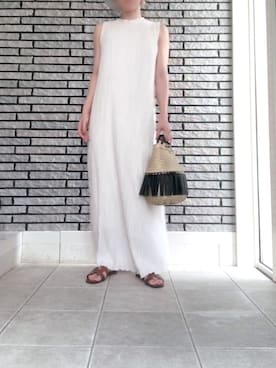 「HERMES（エルメス）のアイテム（シューズ）」を使った、Fさん（レディース・158cm）の夏コーディネート