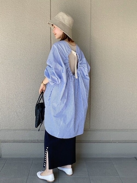 「SLOBE IENA（スローブイエナ）のアイテム（ハット）」を使った、natsumiさん（レディース・156cm）の冬コーディネート